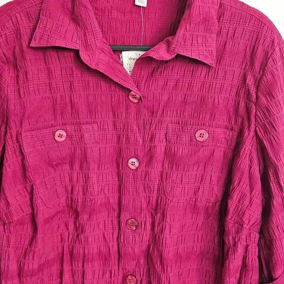 Dress barn Pink Button Down Top 2X NWT - Picture 2 of 5